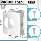 Door Reinforcer Plate Stainless Steel 4 Pcs Lock   Security Plate Door Repair