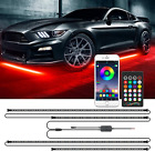 4pcs Rgb Led Strip Under Car Tube Underglow Underbody System Neon Light Kit