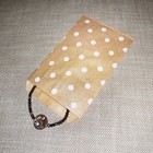 Kraft Flat Paper Bags With White Polka Dots
