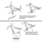 1 Pair Two Rung Short Body Ladder Jack Scaffolding Tool Steel Frame