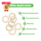 10pcs Natural Wooden Rings For Crafts  Unfinished 55mm 2 2inch