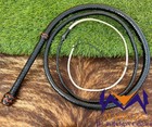Black Kangaro Hide Leather Bullwhip  Australian Style With 10  Handle