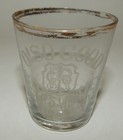 Antique Etched Pre-pro Shot Glass Rieger s O  So Good Whiskey Kansas City Mo
