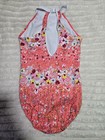 Sylvia P Women   s Pink Floral Gymnastics Leotard