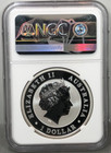 2017 P Australia  1 Kookaburra   Panda Privy   1oz 999 Silver Coin   Ngc Ms70
