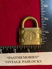  miller Rfd  Pimpled Brass Padlock W  Key  Old Antique Lock Lot Vintage Locks