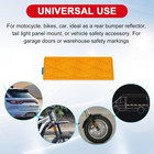 2pcs Rectangle Reflectors  High Reflectivity Stick On Safety Markers Yellow   Du