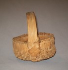 Old Antique Vtg Ca 1910s Nice Miniature Splint Basket Eastern Tennessee Mini