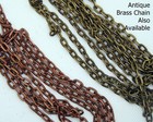 Antique Copper Flat Cable Chain   5mm X 8mm Sturdy Links   No-nickel 5  - 100 Ft