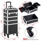 Rolling Makeup Case Aluminum Salon Cosmetic Train Trolley Artist Organizer Used