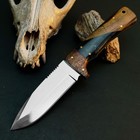 8 8  D2 Tactical Camp Knife Full Tang Resin Handle Fixed Blade Leather Sheath