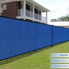 13ft Fence Privacy Screen Blue Heavy Duty Shade Mesh Cover Garden With Zip Ties