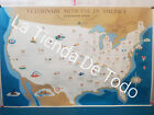 Rare 1960 Vintage Veterinary Medicine In America History Map Poster Unframed