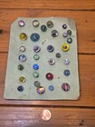 Antique Victorian Glass Paperweight Button Card Lampwork Rose Aventurine