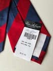 Nwt Ben Silver Men s Navy   Red Large Repp Stripe Silk Neck Tie 57l 3 5w