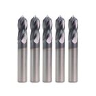 4 Flute 3 8 x 1 x 2-1 2  Solid Carbide Drill Mill 90 Degree Altin Coated 5pcs