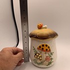 Vintage 1970s Sears Mushroom Canister Set Japan Ladybug Topper Ceramic Kitchen
