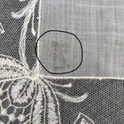 Vintage Embroidered Net Lace Wedding Handkerchief Bride Victorian Cottagecore