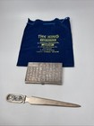 Vintage 1950 s Egyptian 800 Silver Hieroglyphics Card Case   Solid Letter Opener