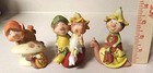 Set Of 3 Vtg Himself The Elf Porcelain Figures On Mushroom Strawberry   Snail   