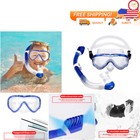 6pcs Tempered Glass Diving Set Scuba Anti-fog Goggles And Snorkeling Mask Tube