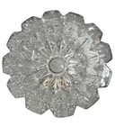 Vintage Mid Century Cut Glass Ashtray Heavy Clear Starburst Pattern 7 