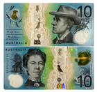 2017 Australia 10 Dollars P-63 Polymer Unc New Banknote