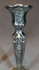Antique Pair Of 1920 s Weidlich Brothers Hammered Silver Plate Candlesticks