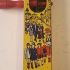 Kirchhof Vintage Tin Noisemaker Yellow Red Orange Carnival Scene 1928