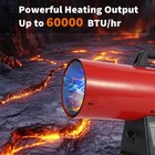 60 000 Btu Forced Air Heater Propane Heater Space Heater Fuel Gal Tank Portable