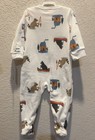 Nwt Carter s Woodland Print Fleece Footed Sleeper One Piece 12 Months Baby Boy