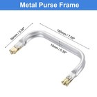 Metal Purse Frame 7 In  4 Pcs Rectangle Frame Kiss Lock  Bag Frame Hardware