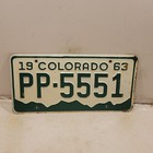 1963 Colorado Mountain Expired License Plate Pp-5551 Man Cave Bar