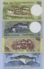 Bhutan Set 4 Unc 1 5 10 20 Ngultrum Random Date P 27 28 29 30 Unc