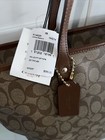 Coach Nwt Khaki Saddle 2 Signature Coated Canvas Large City Zip Tote F14929