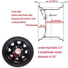 12x8 5 Wheel Rim Mower Garden Lawn Tractors 12  4 Hole 4  Bolt Circle Zero Turn