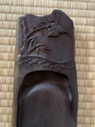 Vintage Duan Inkstone Bird On The Bamboo Tree Natural Stone Tankei