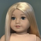 American Girl Custom Doll Truly Me 130 Base   Rapunzel Wig  And Teal Eyes