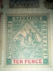 Barbados Stamps Used Collection Page Qv-kgv Britannia Jubilee War Tax