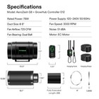 Vivosun Aerozesh G8 8   725 Cfm Inline Duct Fan W e12 carbon Filter   Ducting