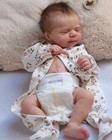 Lifelike Newborn Baby Girl 18in Full Vinyl Body Hand-rooted Hair Sleeping Infant
