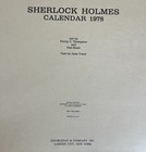Sherlock Holmes 1978 Calendar-art By Thompson And Shaw Unused Doubleday