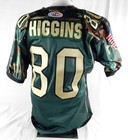 2001-06 Memphis Xplorers Higgins  80 Game Used Signed Green Camo Jersey L 314