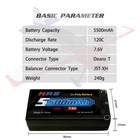 2x Hrb 2s 7 6v 5500mah 120c Smart Race Hv Shorty Lipo Battery W 5mm T Connectors