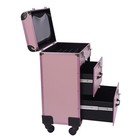 Rolling Makeup Train Case Cosmetic Trolley Aluminum Makeup Storage Organizer Us