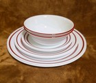 Corelle Cafe Red Dinnerware Set 8 Pc 2 Dinner 2 Salad 2 Bread Plates 2 Bowls Euc