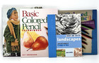 Vintage Art Book Lot  Drawing And Sketching With Colored Pencils - 4 Books