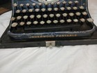 Underwood Standard Portable Typewriter Navy Blue Four Bank As Is  609005