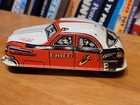Very Nice Vintage 1950 s Lupor Tin Litho Friction Fire Chief Car
