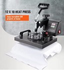 12x10 Heat Press Machine Swing Away Digital T-shirt Sublimation Transfer 650w